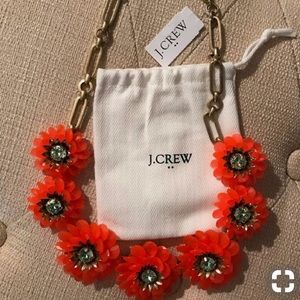 jcrew orange zinnia necklace